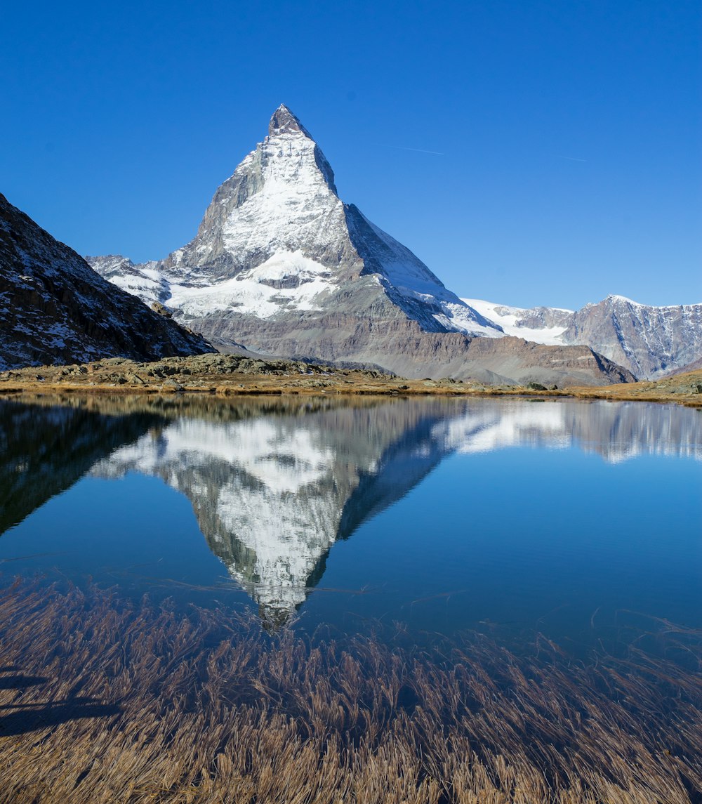 landscape of river and mountain