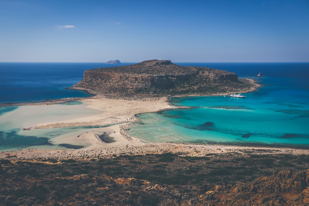 scenery of ocean near island