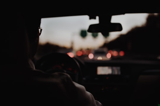 person driving car in Geneva Switzerland