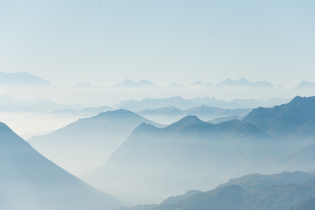 mountains covered with fogs,