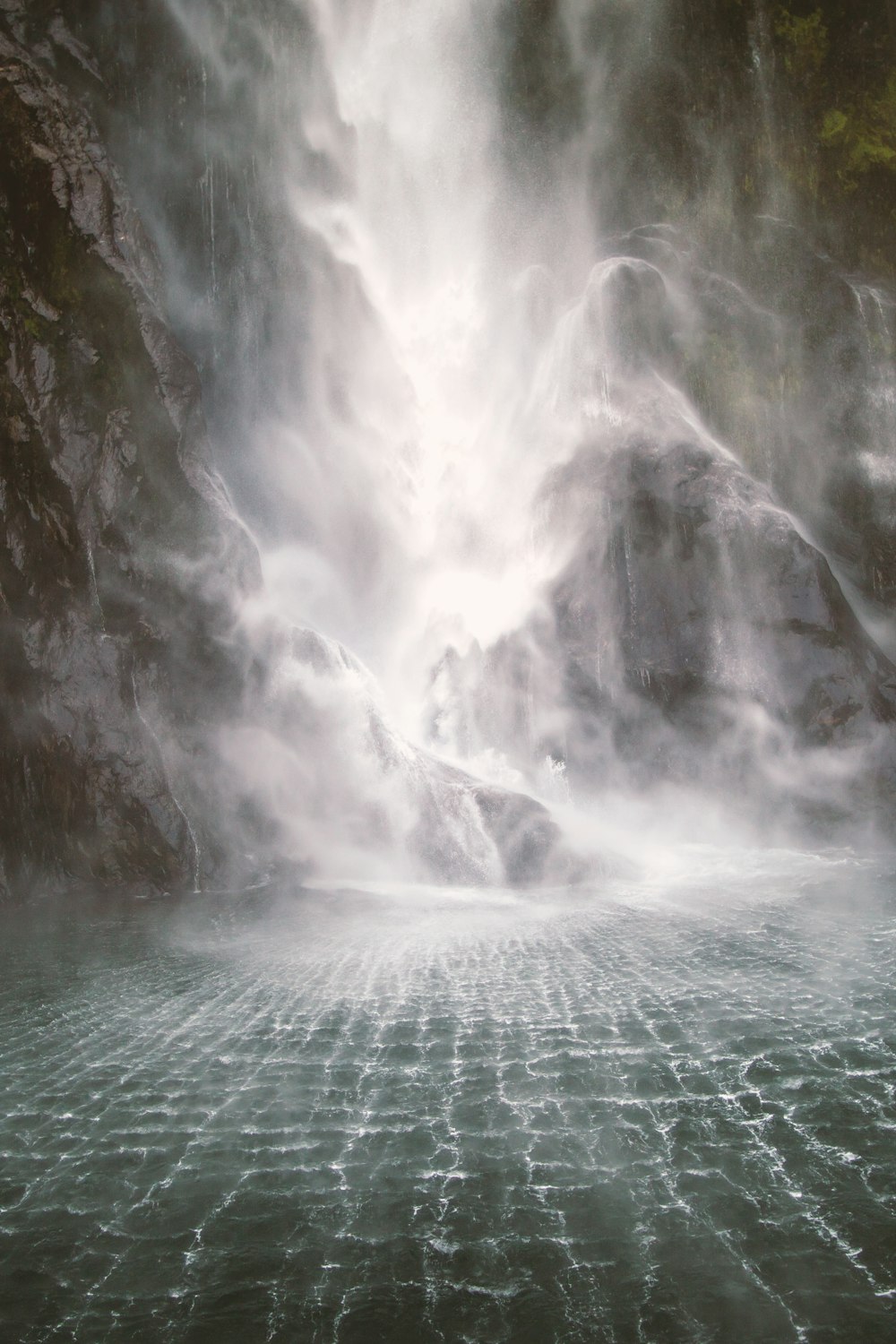 time lapse photo of falls