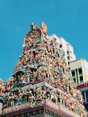 low-angle photo of multicolored building