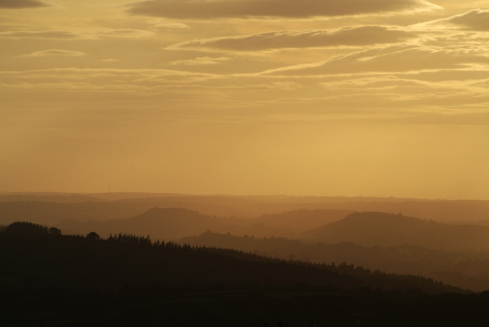 silhouette photo of sunset