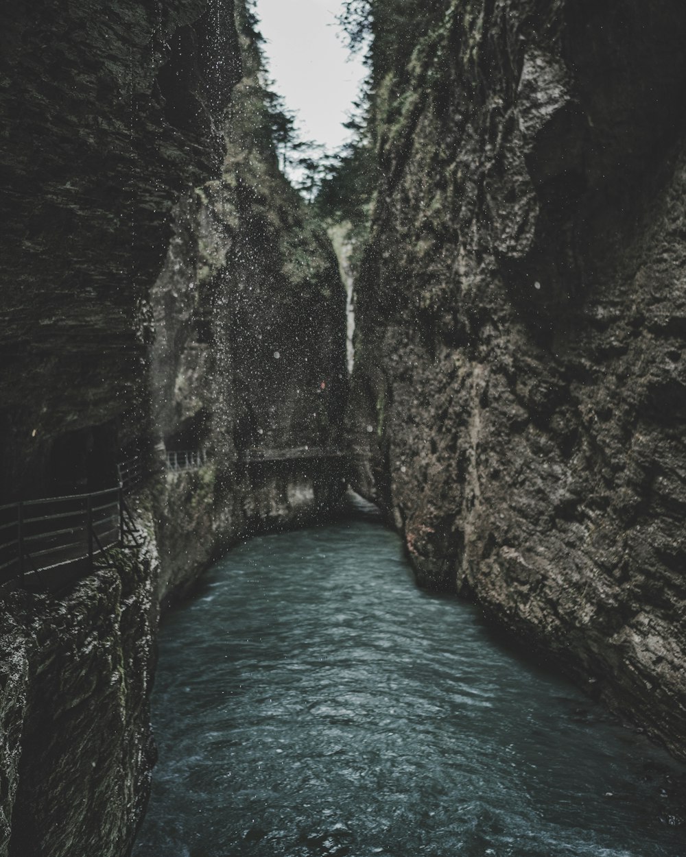 body of water between two rock formation