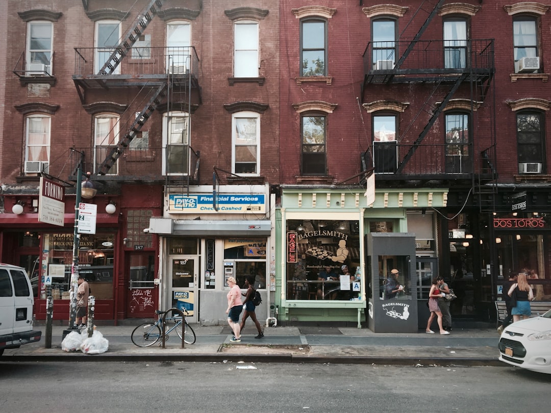 people walking on sidewalk,