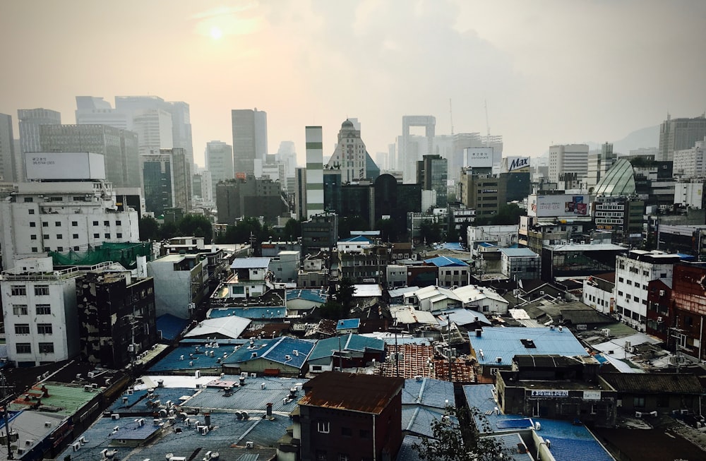 aerial view of city