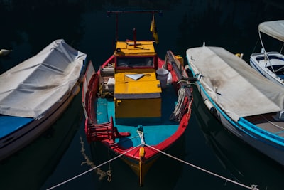 piled empty boat on body of water old-fashioned google meet background