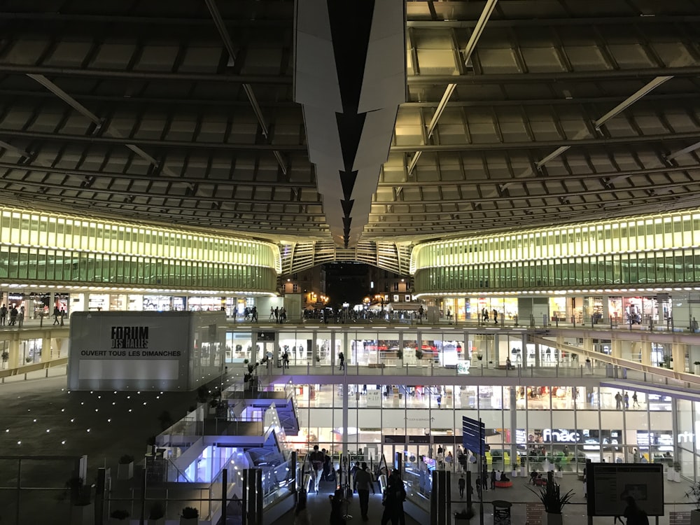 landscape photography of mall interior