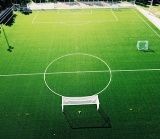 landscape photography of soccer field