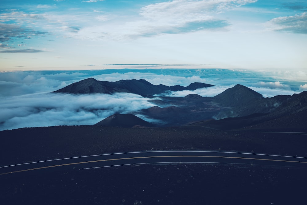 birds eye view of mountain