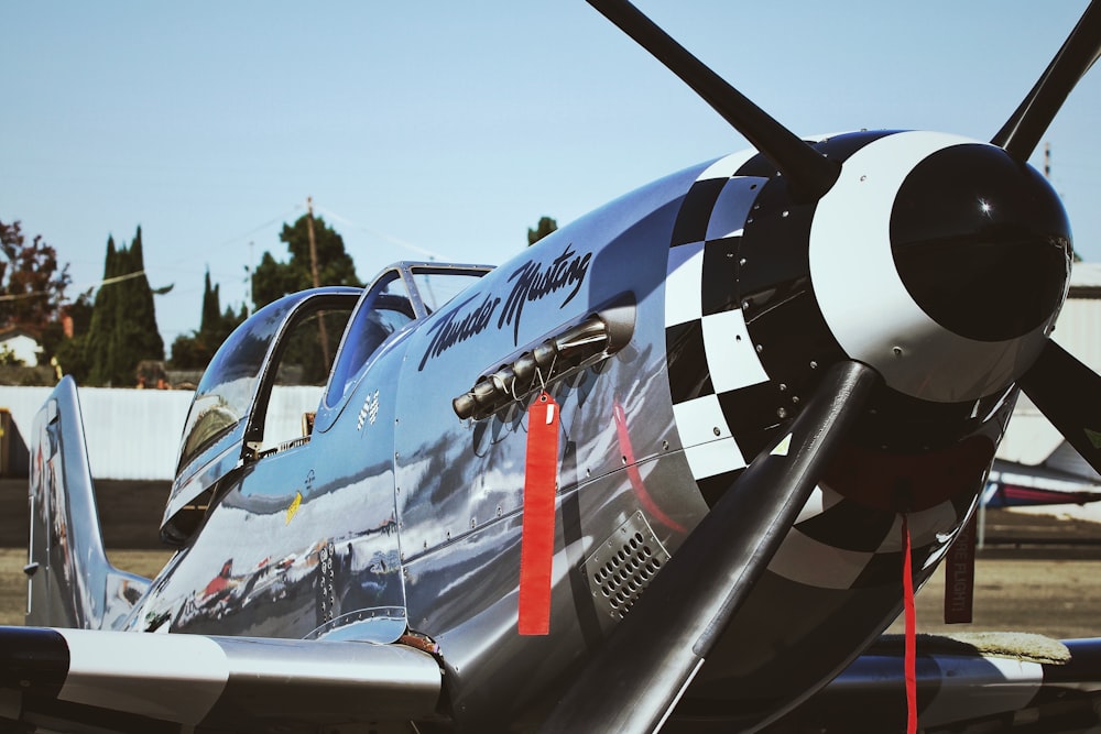 gray and black plane