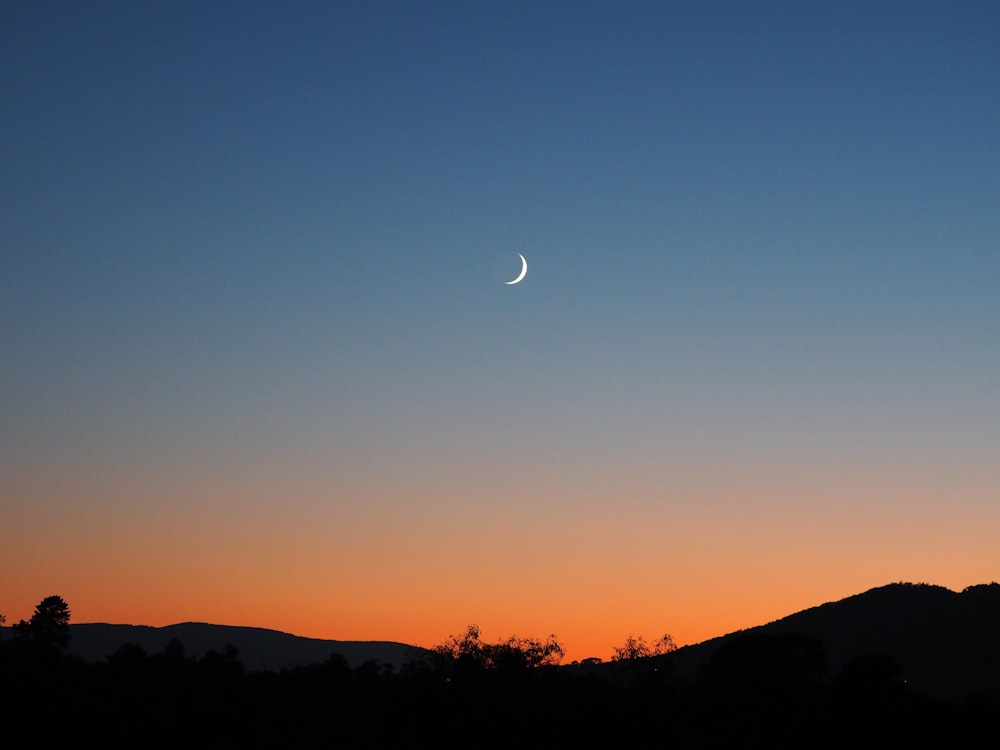 silhouette of mountain