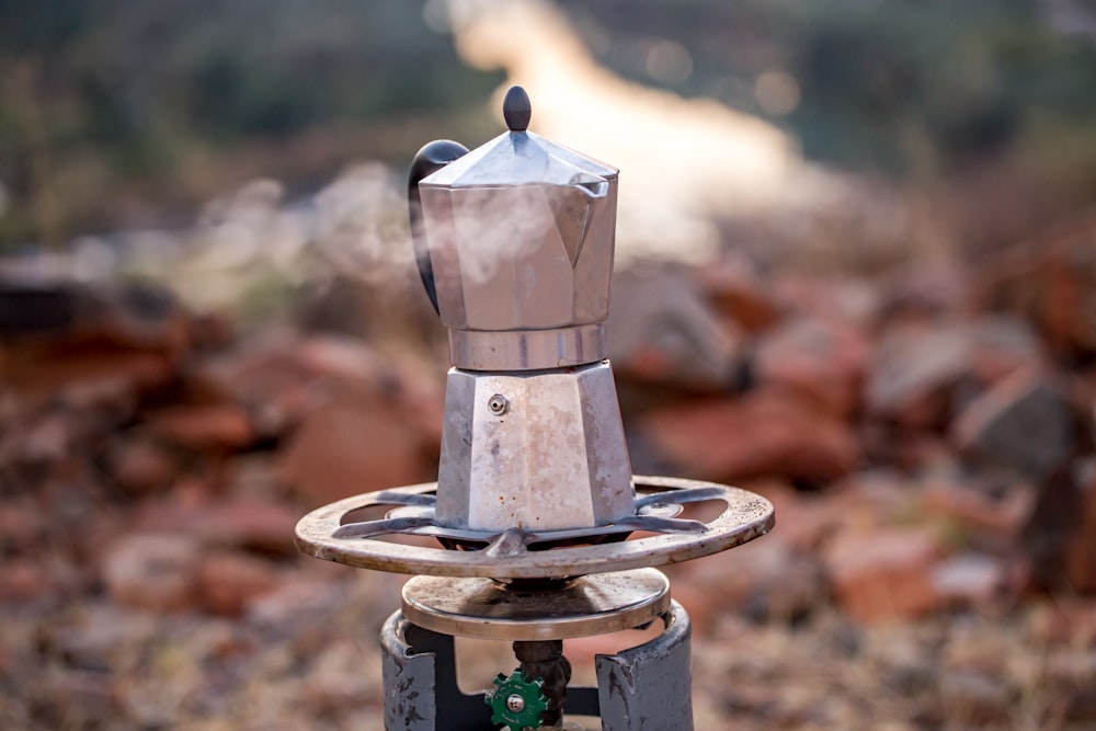 moka pot on propane stove