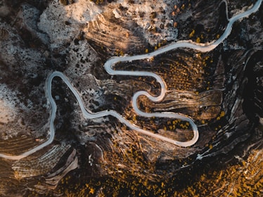 aerial photography of road
