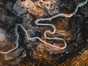 aerial photography of road