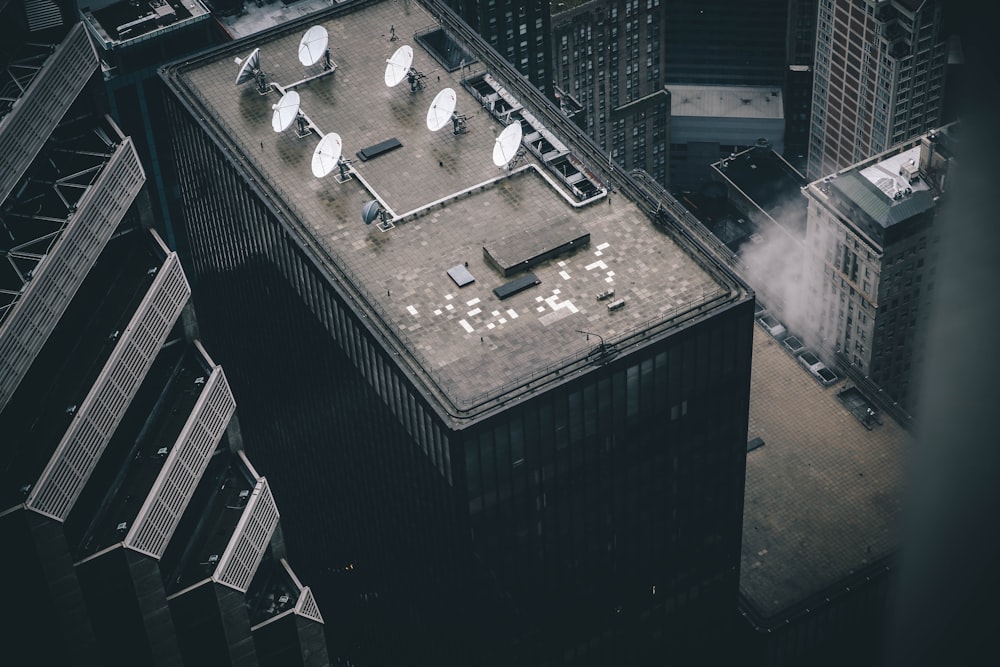 aerial shot of buildings