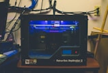 black and gray 3D printer