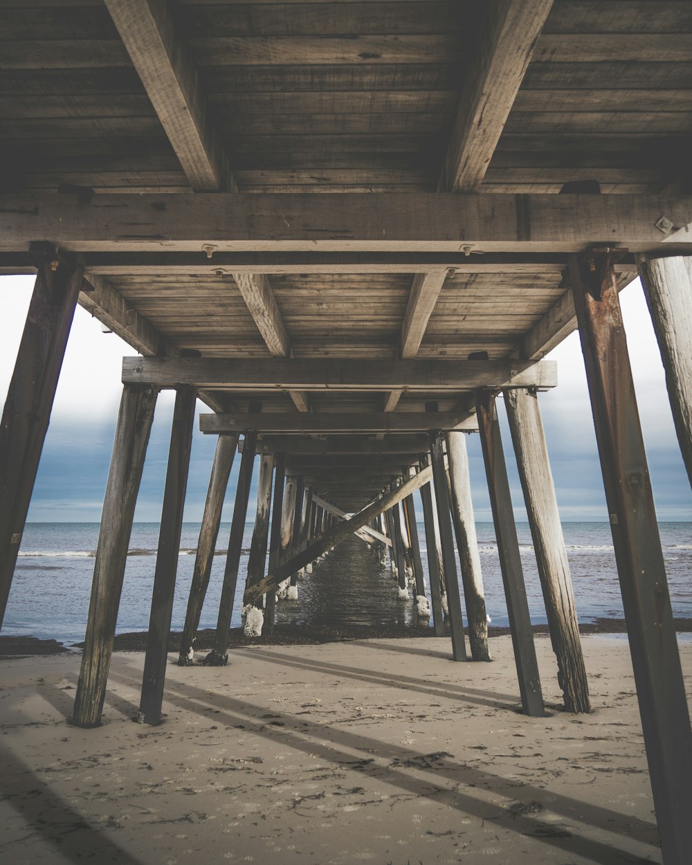 minimalist photography of sea dock