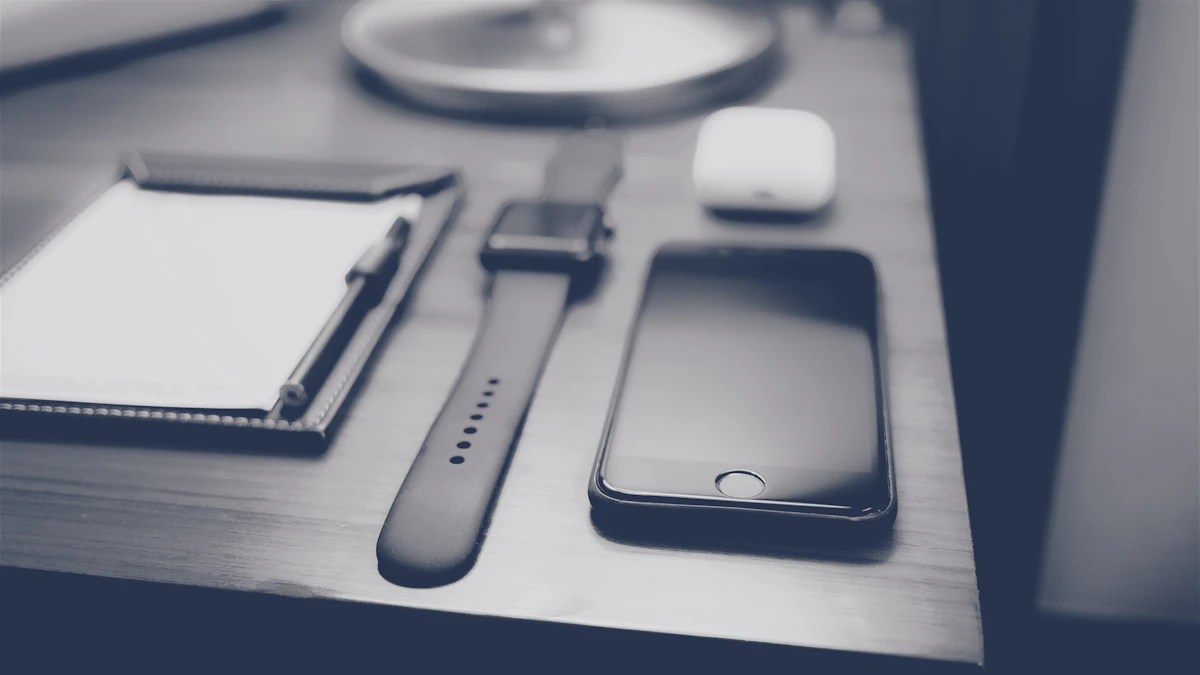 Person using phone at restaurant