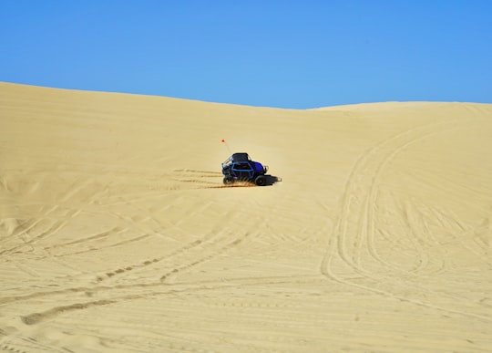 blue dune buggy on the desert in Pismo Beach United States