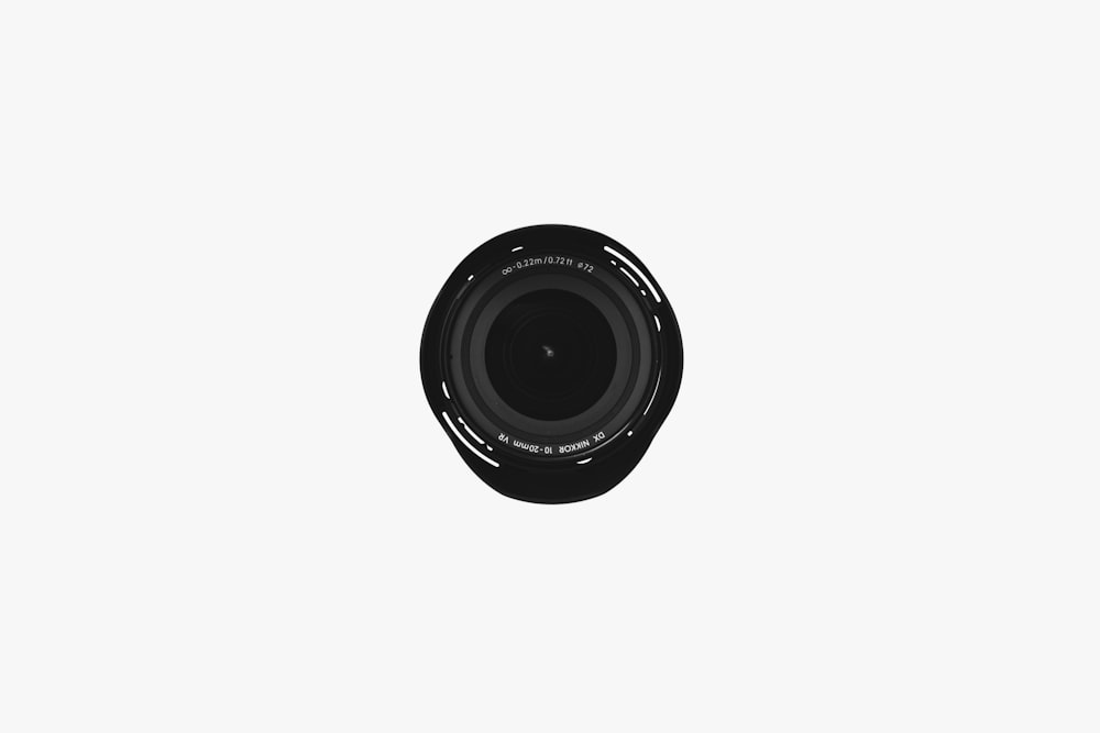 telephoto lens with white background