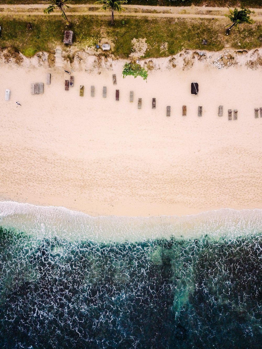 Fotografia aerea della riva del mare