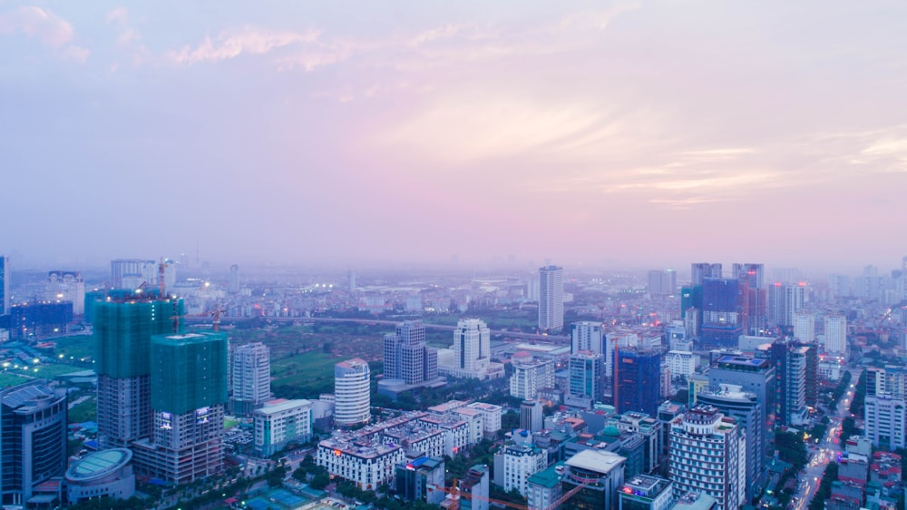 aerial photography of buildings