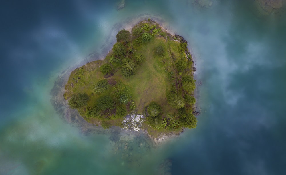 bird's eye view photo of island