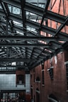 black metal ceiling frame