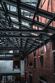 black metal ceiling frame