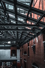 black metal ceiling frame