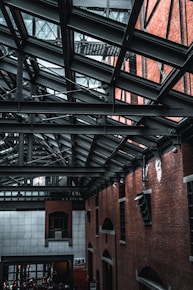 black metal ceiling frame