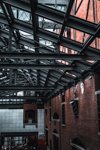 black metal ceiling frame