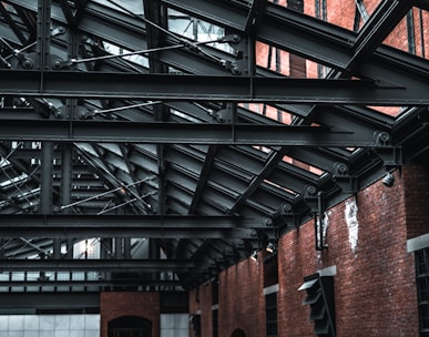 black metal ceiling frame