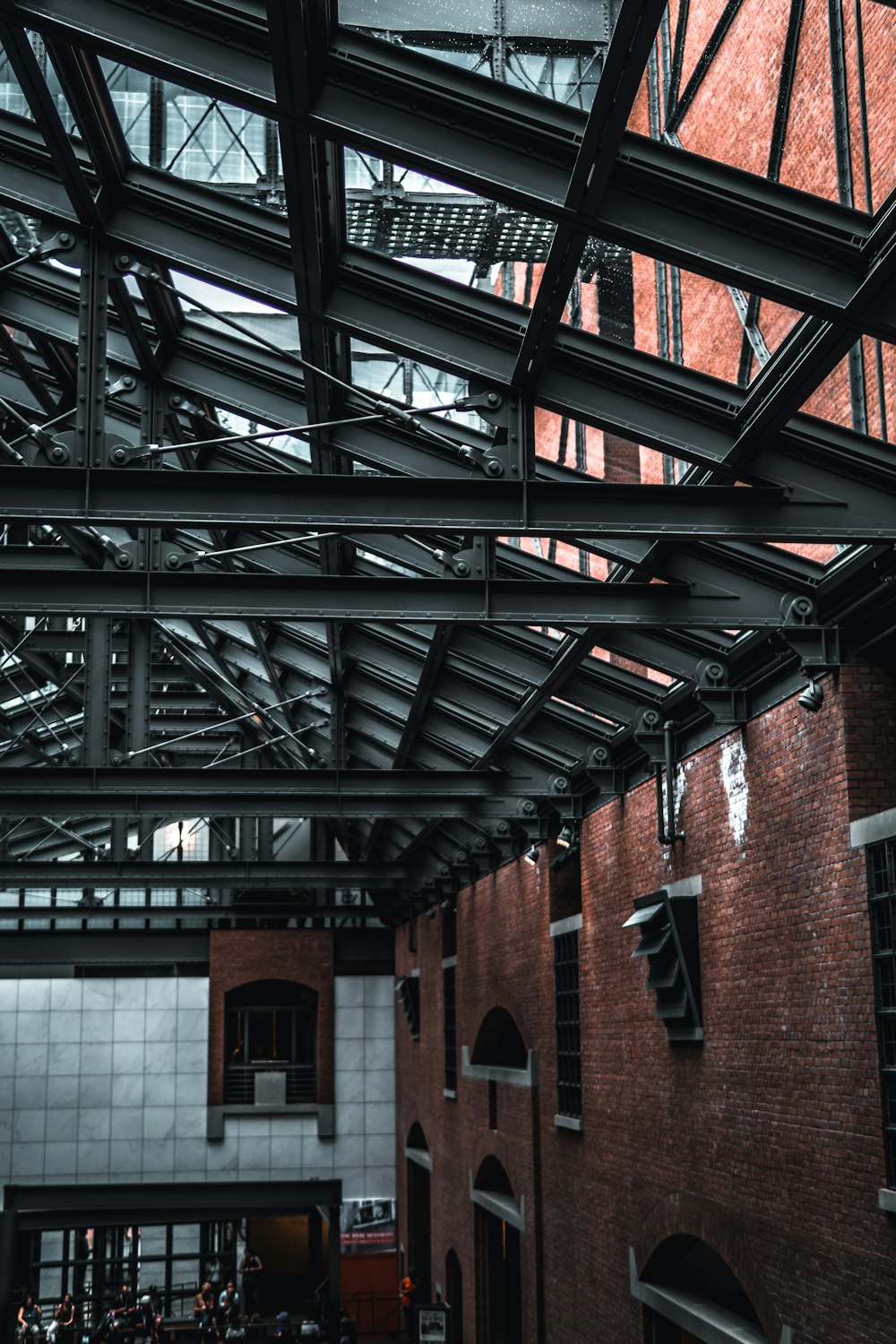 black metal ceiling frame