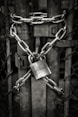 gray steel chain locked signifying encrypted email