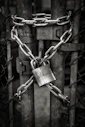 gray steel chain locked signifying encrypted email