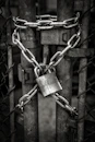 gray steel chain locked signifying encrypted email