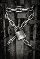 gray steel chain locked signifying encrypted email