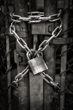 gray steel chain locked signifying encrypted email