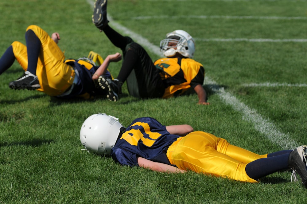 player lying on field