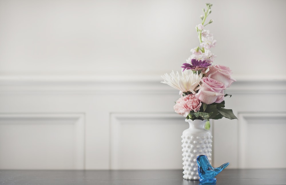 pink rose flower in vase