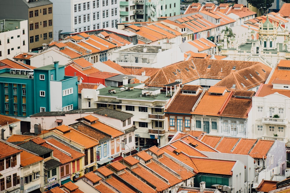 aerial photography of townhouse