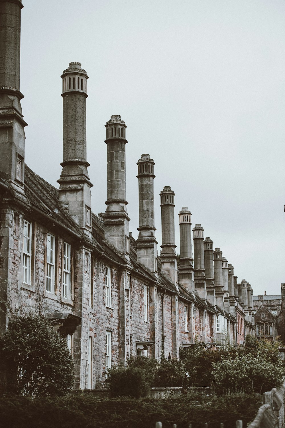 gray concrete finials house