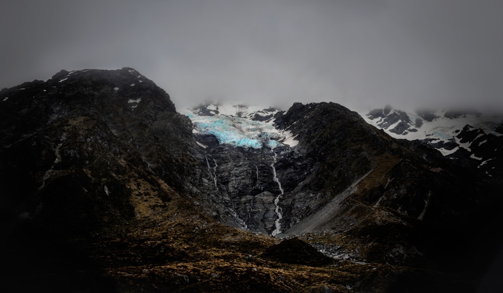 black and brown mountain