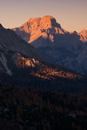 Sunset casting golden light over a pristine meadow surrounded by rugged mountain terrain near Crystal Mountain.