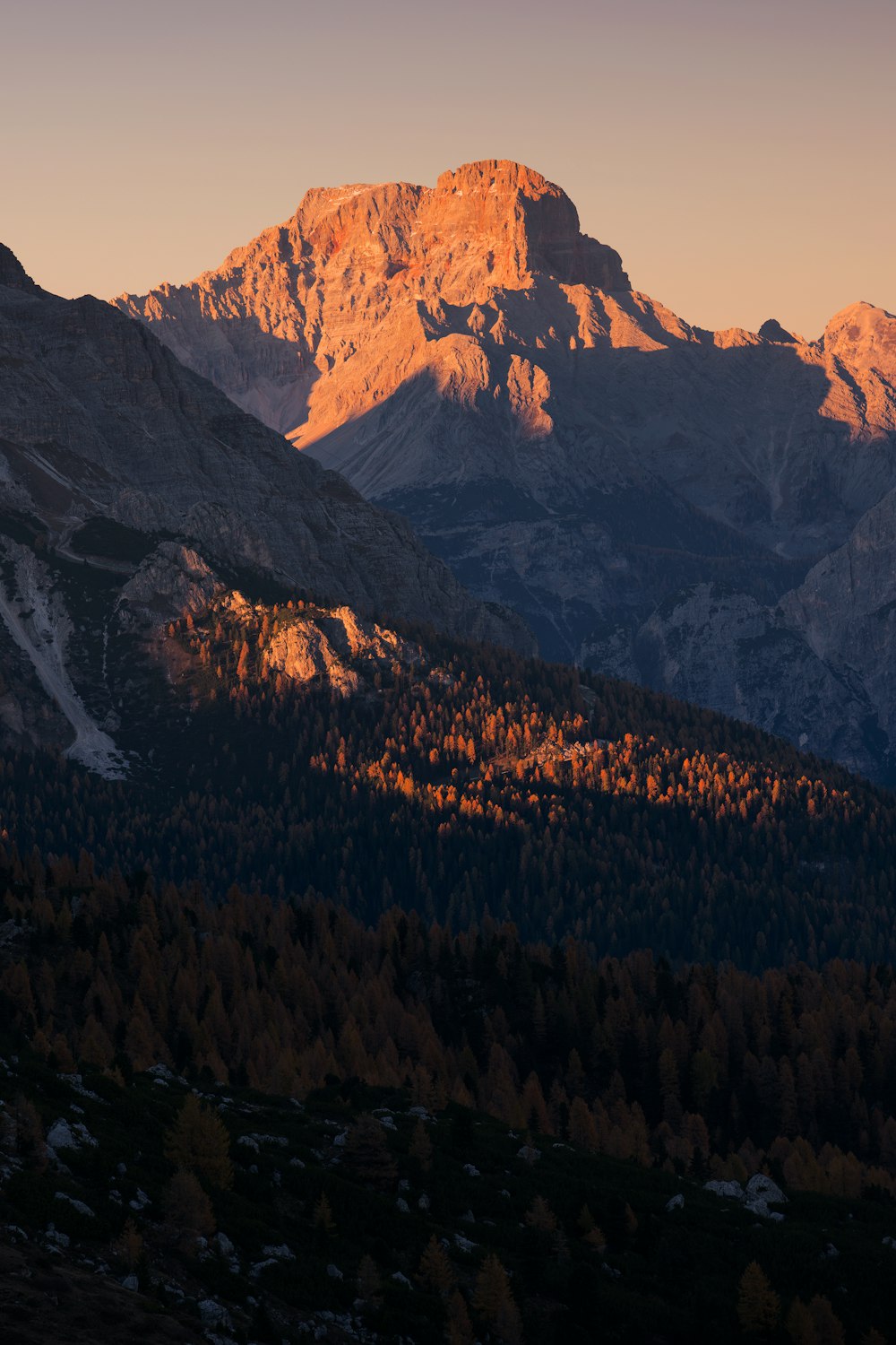 sunset over the mountains