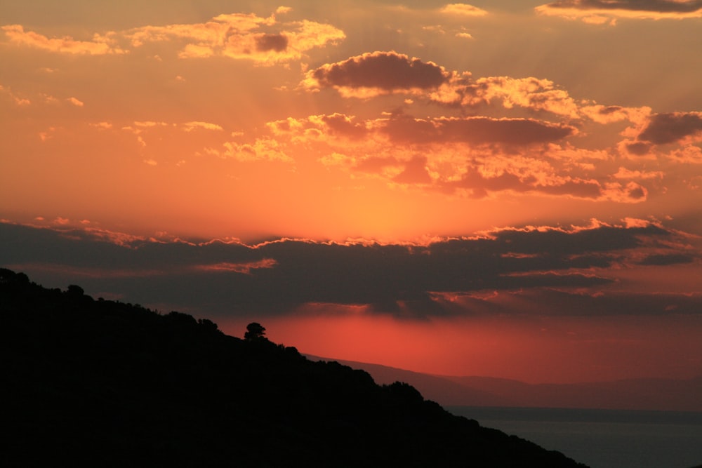 silhouette of mountain