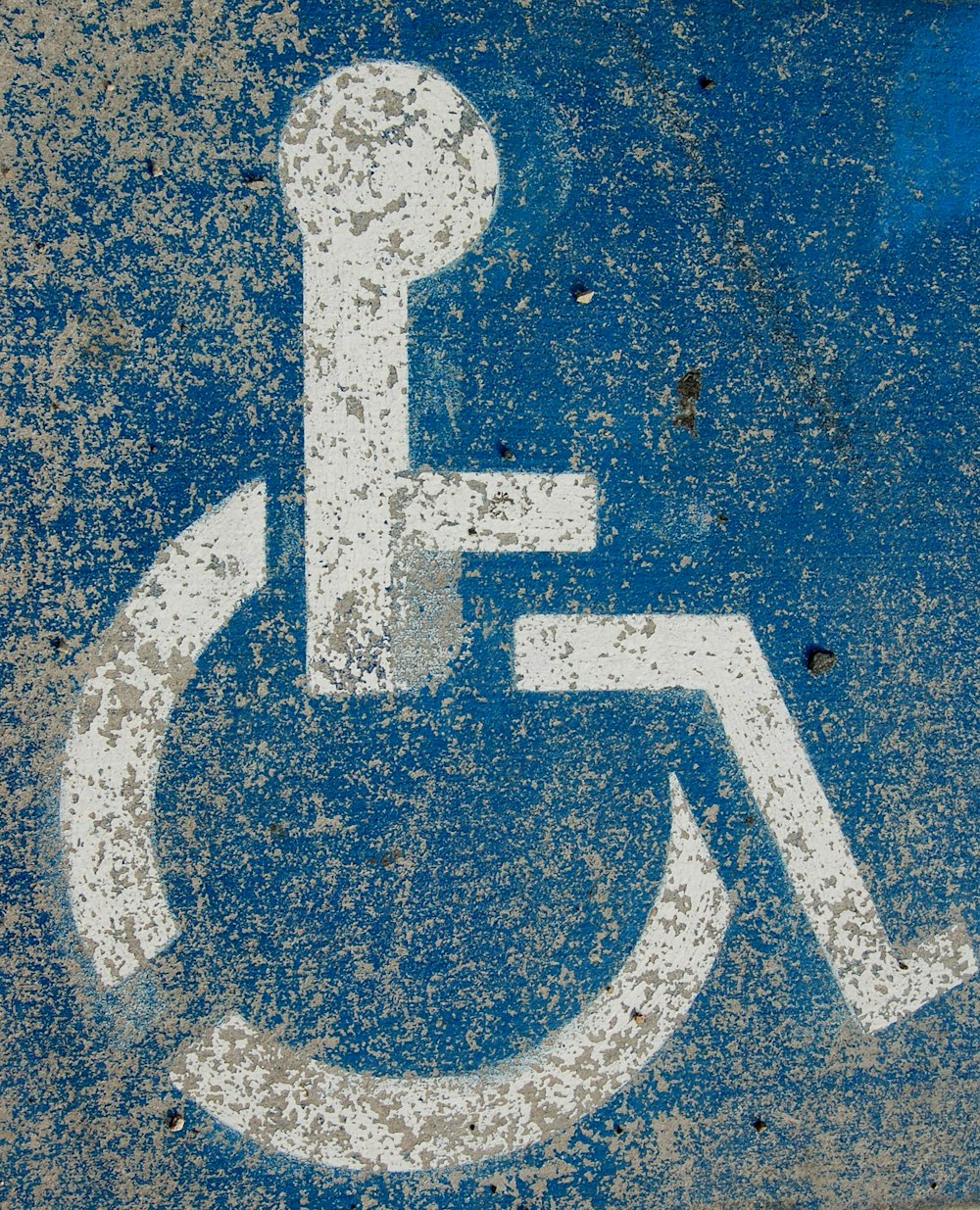 blue and white disable logo