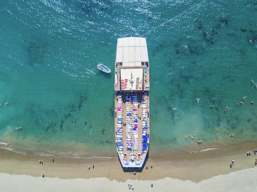 bird's eye view of ship